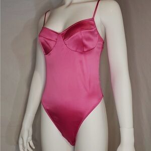 Victoria's Secret Pink Satin bodysuit